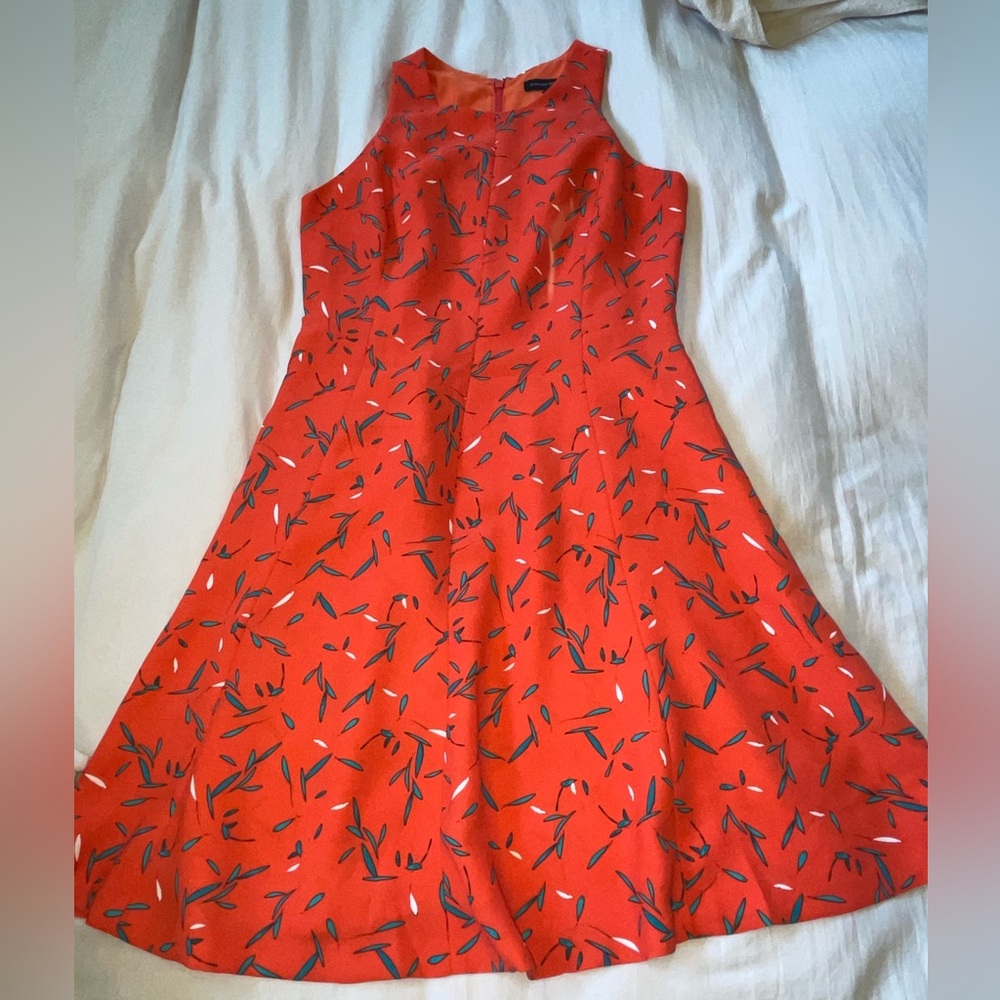 Elegant Red Floral Dress